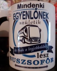 Fehér bögre 300ml buszsofőr