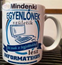 Fehér bögre 300ml informatikus